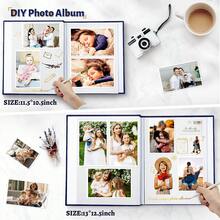 Photo Album Self Adhesive Scrapbook,Large Photo Book For 4x6,5x7,8x10 Pictures,DIY Album For Baby Wedding Family Travel Birthday,With Metallic Pen And Scraper - Dark Blue - View 3