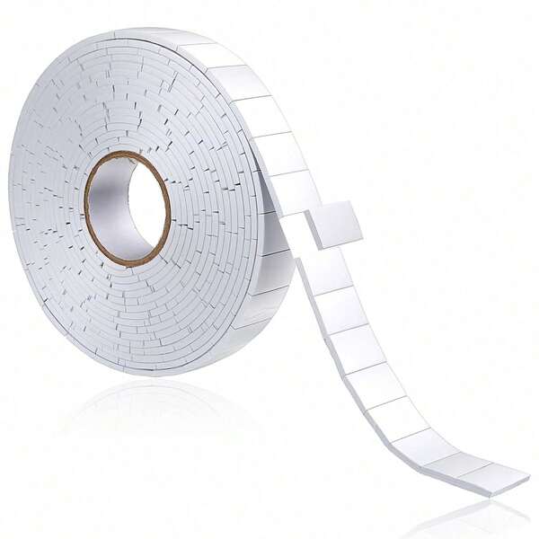 Double-Sided Foam Tape For Crafts, Pre-Cut 3D Adhesive Foam Squares, White Double-Sided Tape Suitable For Crafts, Art, Sewing, Scrapbooking DIY, Office And Home Decor