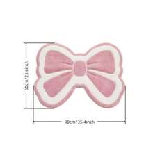1PC Ins Style Pink Bow Shaped Thick Short Pile Bedroom Bedside Rug, Girls Room Photo Decor Mat, Suitable For Living Room, Bedroom, Entryway, Kitchen, Study, Bathroom And Other Decorative Carpets, Bedroom Decor, Decorative Rug, Bedroom Decor, Small Rug, Home Decor, Living Room Rug, Living Room Small Rug, Bedroom Rug - A - View 8