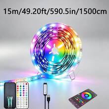 Smart LED Light Strip For Bedroom And Gaming Room, Extra Long 2 Rolls, RGB Color Changing, APP Remote Control, Music Sync, Cuttable USB LED Light, Room Decor TV Backlight, Halloween Gift - Mini White - View 15