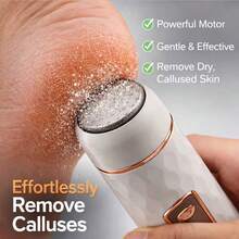 Electric Foot Callus Remover, Rechargeable Portable Foot File, 2 Brush Heads, Foot Care, Remove Dead Skin And Callus, Suitable For Men And Women, Foot Care Tool - A - View 3