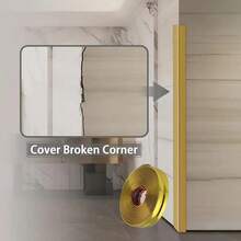 16.4ft L-Shaped Self-Adhesive Flexible PVC Furniture Edge Trim, Cabinet, Drawer, Table And Door Edge Protection Decorative Sealing Strip - Multicolor - View 5