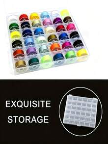 Transparent Sewing Thread Spool Box 1pc Dual-Purpose Threader & Seam Ripper, Sewing Thread Spool Storage Box Set Dustproof Portable Double Pack Sewing Accessories, Home And Professional Sewing Machine Accessories - Multicolor - View 6