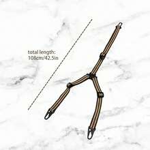 Car Pet Leash Dual-Head Y-Shape Car Pet Safety Belt 1-To-2 Adjustable Length Anti-Tangle Sturdy Durable Pet Supplies - Multicolor - View 2