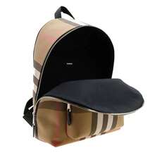 Burberry Check Pattern Men's Backpack 80845501 - 棕色拼色80845501 - 查看 3