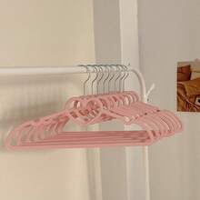 10pcs Wide Shoulder Velvet Hangers Non-Slip Durable Closet Organizer Large Size Clothes Rack Storage Solution Home Wardrobe Display Stand Hook Set Pack Bedroom Organization - Multicolor - View 10