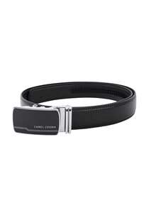 CAMEL CROWN Men's Leather Belt, Automatic Buckle Business Formal Waist Belt, Adjustable Formal Belt, Suitable For Daily Work And Casual Wear - Black - View 1