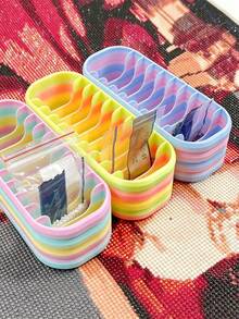 10-Grid Diamond Painting Bead Storage Box, Color-Coded Organized, Handmade Storage Container, Suitable For Enthusiasts, Diamond Art Supplies And Bead Storage - A - View 6