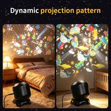 Dynamic 360° Rotating Ocean Wave Projecto,Aquarium Projector For Bedroom, USB Plug Dimmable Mood Light For Kids Bedroom Meditation - Multicolor - View 6
