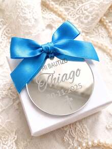 Personalized Baptism Gift Tags, Customized Gold Acrylic Cross Baptism Party Favor Tags, Baby Baptism Party Decoration, Gift Box Labels, Keepsake Charms - Multicolor - View 7