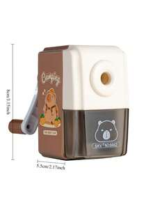 1 PC Pencil Sharpener, Genuine Capybara! Random 1pc Capybara-Themed Pencil Sharpener, Random Brown-Green Color, Portable Design - Multicolor - View 2