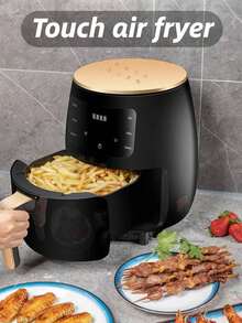 FIYIBAN 4.2QT Large Capacity Smart Automatic Home Air Fryer, Multi-Function LED Touch Screen, Suitable For Frying, Electric Oven, Fried Chicken, Microwave - Black - View 1