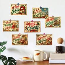20pcs Christmas Holiday Postcards, Christmas Greeting Cards For Friends And Family, Reindeer, Santa Claus, Snowman And Christmas Tree Illustration Wall Collage Set, Suitable For Home Decor, Perfect For Scrapbooking And Handmade Crafts - A - View 6