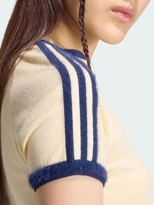 Adidas Originals Kaos Rajut Wanita Lengan Pendek Tanpa Kerah TKS7376 - Angsa kuning - View 4