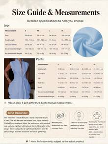 1 Set Solid Color Casual Elegant Knotted Slim Fit 2-Piece Women's Outfit For Formal Evening Beach Spring Summer - Blue - View 7