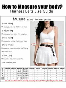 1pc Women's Dark Black Heart Buckle PU Adjustable Hollow Heart Decor Belt, Punk Gothic Style Fashion Waist Accessory For Skirts And Dresses - Black - View 5