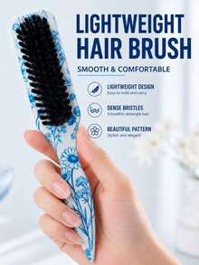 1pc Smooth Back Comb Set, Suitable For Creating Smooth Ponytail Bun, Smoothing Frizz, Controlling Hairline, Backcombing And Volumizing Styling. Wide-Tooth Comb Head Convenient For Sectioning And Parting. Suitable For Hair Salons, Beauty Parlors, Travel And Beauty Care - Multicolored. - View 9