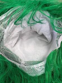 anxin Bright Green Voluminous Beehive Curly Wig Straight Bang Synthetic Fiber For Gothic Witch Misty Forest Theme Halloween Women Cosplay Wig - Dark Green - View 11