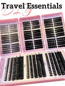 Sibeuna 960片 D捲度 30Pro-200Pro 120R-200R 尖頭簇裝假睫毛，自然風格顯眼妝感，大容量蓬鬆柔軟，適合初學者，旅行必備 - D - 查看 4