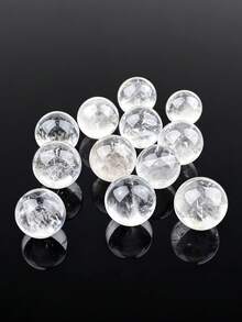 Natural White Crystal Clear Quartz Ball Mini Crystal Ball Polished Healing Crystal Stone DIY Crystal Craft Ornament Home Decor Gift - Clear Quartz Sphere - View 3