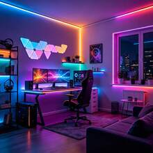 Smart LED Light Strip For Bedroom And Gaming Room, Extra Long 2 Rolls, RGB Color Changing, APP Remote Control, Music Sync, Cuttable USB LED Light, Room Decor TV Backlight, Halloween Gift - Mini White - View 13