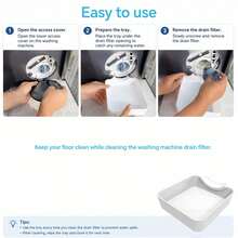 1/2 Universal Washing Machine Water Tray With Guide Plate, Washing Machine Drainage Basin, Washing Machine Anti-Overflow Water Tray, Leak-Proof Water Collection Box, Suitable For Bathroom, Home, Kitchen Accessories, Cleaning Supplies - One Size Fits All - View 9