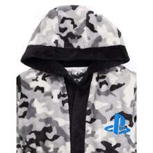 Playstation Childrens/Kids Camo Game Dressing Gown - Grey/Black - View 3