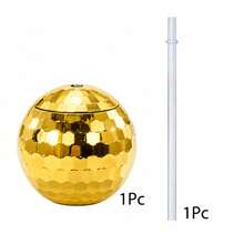 2pcs/6pcs Disco Ball Cups, Beverage Cups With Straws, Silver Metallic Foil Colorful Graduation Anniversary Bachelorette Party Birthday Disco Cups, Suitable For Parties, Graduation Parties (Straws Not Included) - Multicolor - View 14