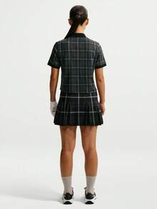 Nike Women's AS W NK FF Plaid Sweater Skirt Knit Mini Skirt IQ2700-010 - Black and White - View 5
