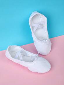 Children's Dance Shoes, Girls' Soft Bottom Dance Shoes, Ballet Shoes For Kids, Pink - White - View 5