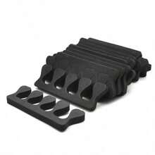 klimonla 10pcs Black Heart-Shaped Sponge Toe Separators, Nail Art Tools, Nail Supplies, Suitable For Women And Girls Daily Nail DIY, Nail Supplies, Nail Tools, Back To School Season, Nail Art, Nail Tools, Adhesive Nail Art Tools - Black - View 4