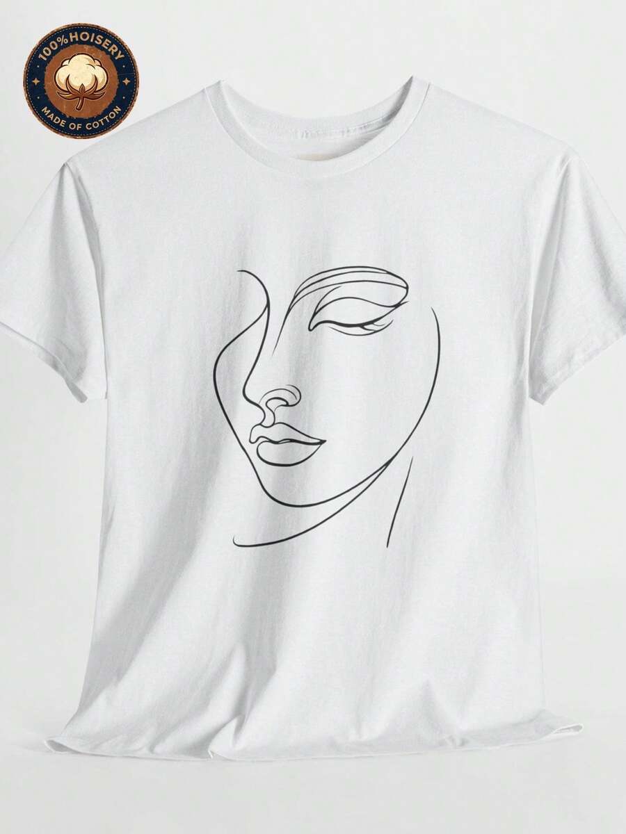 Maglietta Unisex Cotone 180g Stampa Bussola E Vette Avventura, Morbida E Traspirante, Ideale Per Escursionisti E Uso Casual Quotidiano - White - View 1