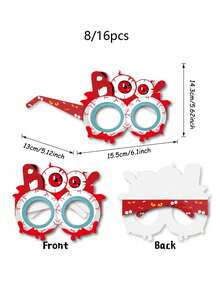 Gafas de papel para fiesta de Halloween, set de 8 piezas de gafas divertidas, que incluyen patrones de calabaza, fantasma, calavera, araña y murciélago; accesorios para fotos, regalos para fiesta de Halloween, suministros para Halloween truco o - Multicolor - Ver 4