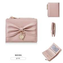 Cartera de Cuero Sintético para Mujer Baellerry con Cierre,últiples Ranuras para Tarjetas, Bolso de Mano Simple y Elegante, Monedero Multifuncional - Negro - Ver 11