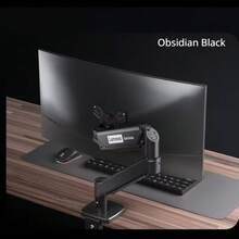 1Pc Lenovo AM110 Pneumatic Monitor Stand, 9KG Load Bearing, Articulating Multi‑Direction Rotatable Screen Bracket, Large Screen Desktop Riser, Black White Optional Colors - View 9