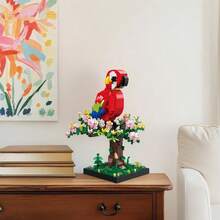 [Charming Desktop Decor]Mini Parrot Building Block Ornament | DIY 3D Colorful Parrot & Tropical Tree Scene | Creative Desktop Decoration | Perfect For Home, Office, Or Display | A Creative Gift For Best Friends, Colleagues, Or Kids - Multicolor - View 7