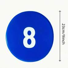 10Pcs Numbered Flat Spot Markers, 1-10 Digital Training Discs, Mixed Random Colors, PE Round Markers For Soccer Basketball Agility Drills - Multicolor - View 4