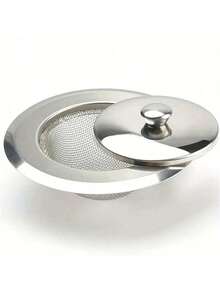 [Customer Favorite] Stainless Steel Kitchen Sink Strainer With Lid - Perfect For Washing Vegetables And Floor Drain Protection - Set - View 3
