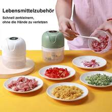 Electric Garlic Beater & Garlic Stamper - Mint Green - View 3
