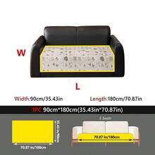 1pc Anti-Claw Scratch Retro Graphic Couch Pad, Breathable Textured Sofa Slipcover, Durable Furniture Protector For Families With Pets & Kids - Khaki - View 17