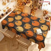 1/2 buah Taplak Meja Musim Gugur, Taplak Meja Poliester Motif Musim Gugur Cocok Untuk Ruang Makan, Dapur, Meja Kopi, Meja Makan, Piknik, Berkemah, Dekorasi Rumah Pertanian Pedesaan, Perlindungan dan Mempercantik Meja untuk Liburan Thanksgiving Musim Gugur - MultiWarna - View 1