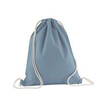 Westford Mill Organic Cotton Drawstring Bag - Dusty Blue - View 1