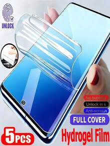 5片裝 HD 水凝膠防爆防刮手機螢幕保護膜，適用 Galaxy S26 S25 S24 S23 S22 A57 A56 A07 A16 / 適用 14T 17T 15T Poco M7 Note 13 14 15C 15 Pro Pro+ / Honor 90 600 400，全螢幕覆蓋、自動修復刮痕、軟膜非玻璃、支援指紋辨識 [國際版，非在地版] - 無色 - 查看 192