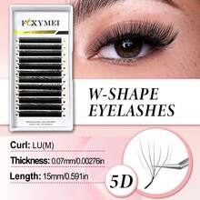 FOXYMEI 12Rows LU(M) W Shape YY/3D/4D/5D Eyelash Extension 7-15mm Individual Promade Fans Lashes 0.07mm Naturally Soft Handmade Woven Fan-Shaped Lash Faux Mink Volume Lashes Easy Fanning For Beginners Salon Quality - View 14