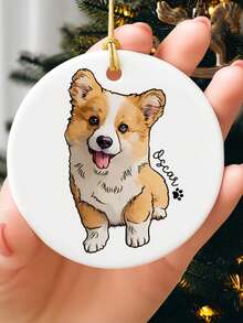 Adorno navideño personalizado con foto de perro, retrato de mascota en acuarela, decoración colgante, regalo para amantes de los gatos - Multicolor 7 - Ver 2