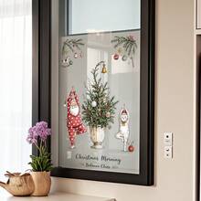 1pc Christmas Window Glass Deer Cute Wall Mural, Removable Christmas Tree New Year Wall Sticker - Multicolor - View 4
