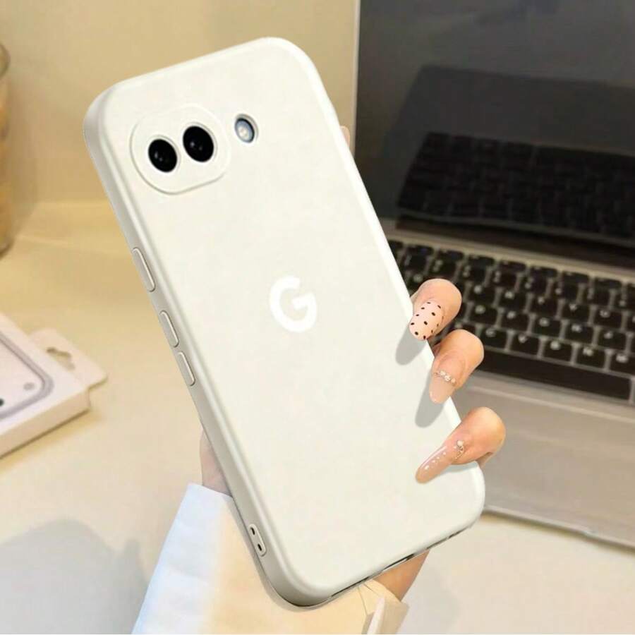 液態矽膠手機殼 內層植絨 適用 Pixel 6 6a 6pro 7 7a 8 8a 8pro 9 9a 9 Proxl 10 10a 10pro Xl 11 11pro Xl - 白色 - 查看 1