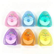 50m Micro Waxed Triangular Dental Floss, Portable Smooth Design, Daily Interdental Cleaning Floss, Random Color Set, Teeth Cleaning Tool, Dental Accessories, Travel Toothbrush, Interdental Brush - Multicolor - View 1
