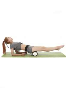 1pc EVA Solid Foam Roller For Beginners Yoga Muscle Relaxer Roller Pilates Lumbar Massage Fitness Column - Multicolor - View 5