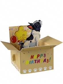 1pc Funny Birthday Pop-Up Card, 3D Design Humorous Monkey Birthday Card, Blank Back For Writing, Comes With Envelope/Handle, Unique Gift For Friends, Also Suitable For Birthday Party Decoration Or Christmas Card - Multicolor - View 12